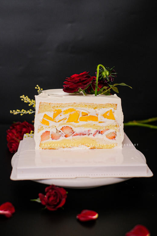 情人节限定｜鲜花水果奶油蛋糕（3层胚2层水果夹心） 商品图5