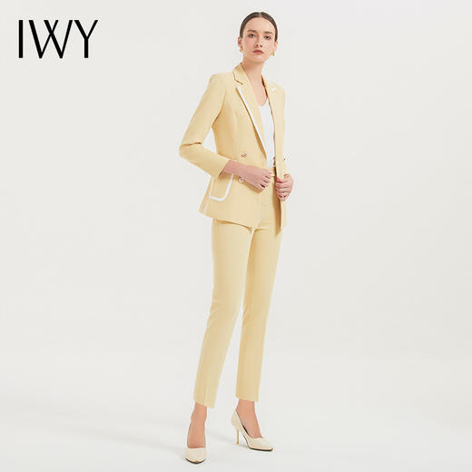 IWY/春季新款黄色职业西装工作服套装女医美工装CP12103 商品图4