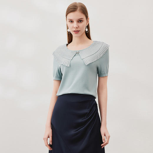 EITIE爱特爱春季新品时尚针织衫优雅气质女6901608 商品图2