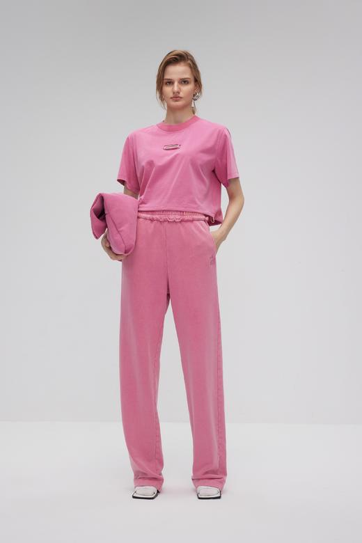 独角兽腰头毛边水洗长裤 商品图0