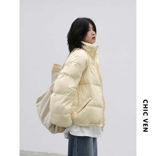 「4色可选！」时尚简约面包服 短款羽绒棉服女 冬季宽松加厚保暖外套上衣 商品图0