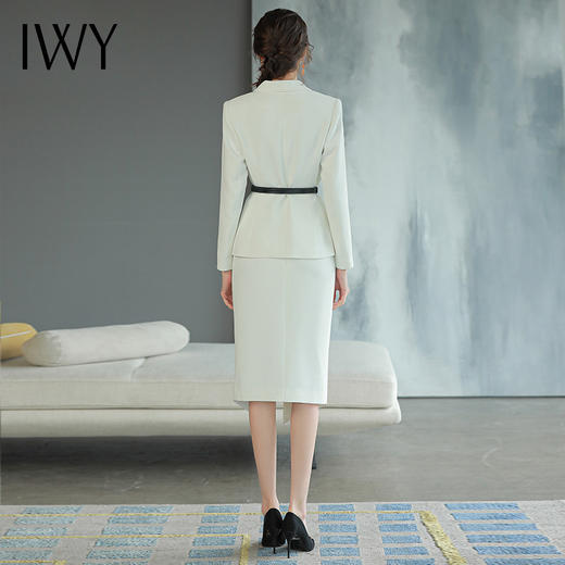 IWY/高端职业装女套装轻奢名媛范西装套裙收腰显瘦开叉包臀裙工作服CS1576 商品图3