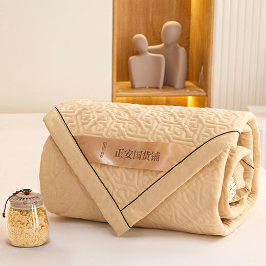 正安 艾绒床垫 3年艾绒配新疆棉 四季皆宜柔软亲肤 养生睡眠温煦全身拒绝失眠 老人上班族学生优选 中式家纺床垫1.8*2m 商品图0