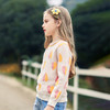 mettekids女童毛衣儿童秋冬洋气童装打底衫中大童撞色爱心针织衫 商品缩略图4