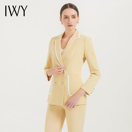 IWY/春季新款黄色职业西装工作服套装女医美工装CP12103 商品图1