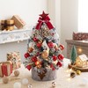 「两款可选」桌面迷你圣诞树套装60cm粉色带灯christmas tree植绒家居饰品装饰 商品缩略图2