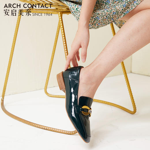 ARCHCONTACT安启美奈深口方头金属扣乐福鞋52764 商品图2