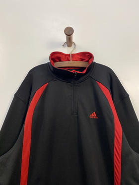 Adidas 阿迪达斯 绣花 LOGO 半拉链 运动外套_SJK(XL)