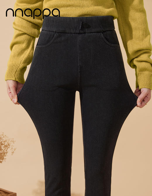 时尚双层保暖牛仔女裤2003 商品图5