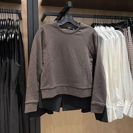 THEORY/希尔瑞 女士春秋款毛线圈插肩袖圆领卫衣 商品图0