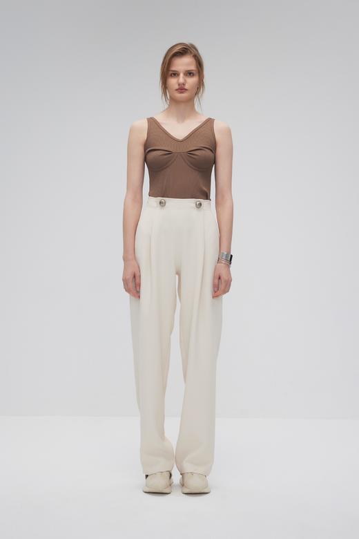 双扣阔腿裤 商品图0