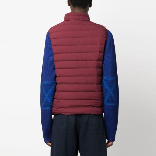 EMPORIO ARMANI 阿玛尼 男士徽标贴花绗缝尼龙羽绒马甲 紫红色 8N1BQ1 1NLRZ 0397 商品图2