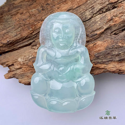 派瑞翡翠 翡翠观音 糯种 淡绿色 商品图1