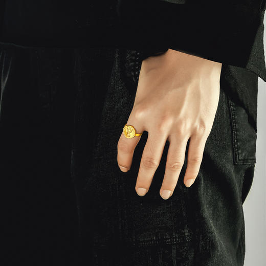 宫匠造办 灵龙灵凤黄金戒指 商品图6