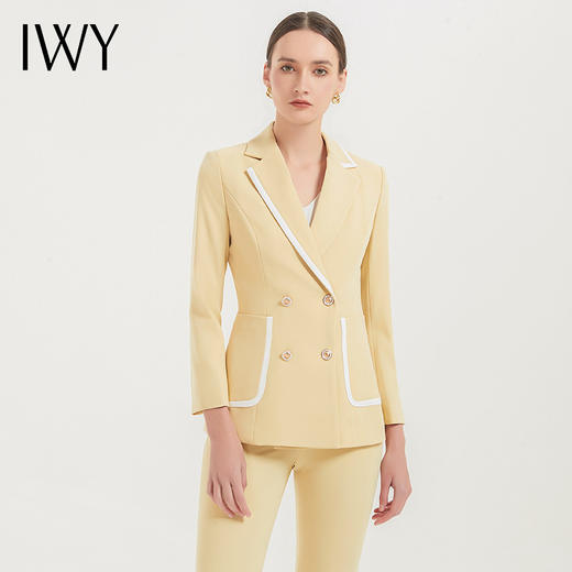 IWY/春季新款黄色职业西装工作服套装女医美工装CP12103 商品图0