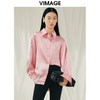 VIMAGE纬漫纪春季新款宽松舒适100%醋纤衬衫女长袖衬衣V1909505 商品缩略图0