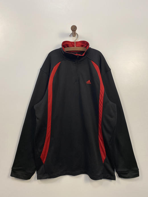 Adidas 阿迪达斯 绣花 LOGO 半拉链 运动外套_SJK(XL) 商品图1