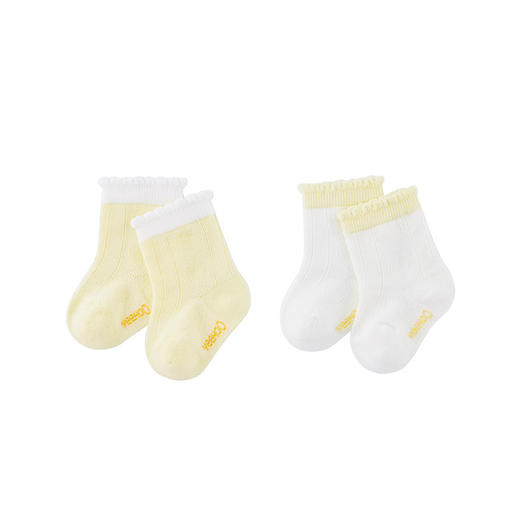 英氏婴儿袜子宝宝四季袜男童女童春夏透气舒适款2双装 商品图4