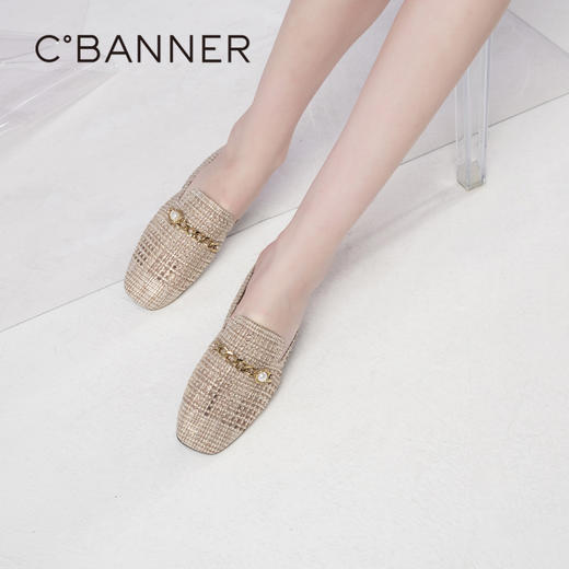 千百度女鞋夏季包头拖满钻勃肯鞋外穿凉鞋拖鞋休闲气质 A23230907 商品图2