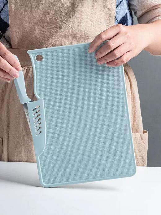 厨房小帮手 户外便携水果刀菜板小刀小菜板切菜板二合一套装hwa09 商品图2