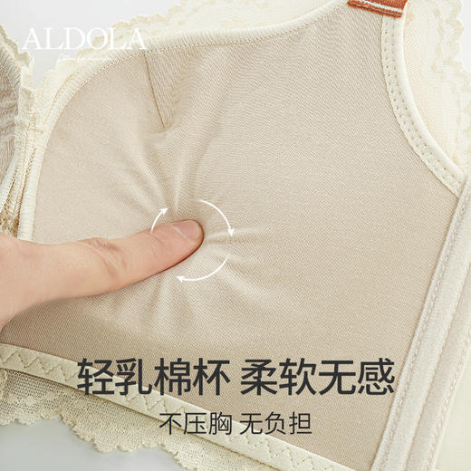 雅黛丽内衣女小胸聚拢性感蕾丝文胸无钢圈收副乳防下垂撞色女胸罩 商品图3