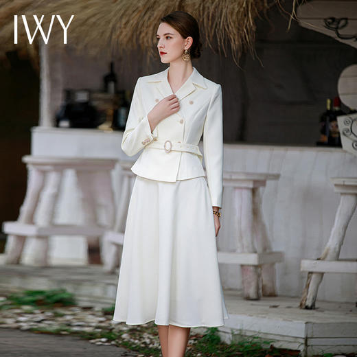 IWY/小香风套装新款时尚气质名媛两件套职业装女洋气伞裙CS1627 商品图2