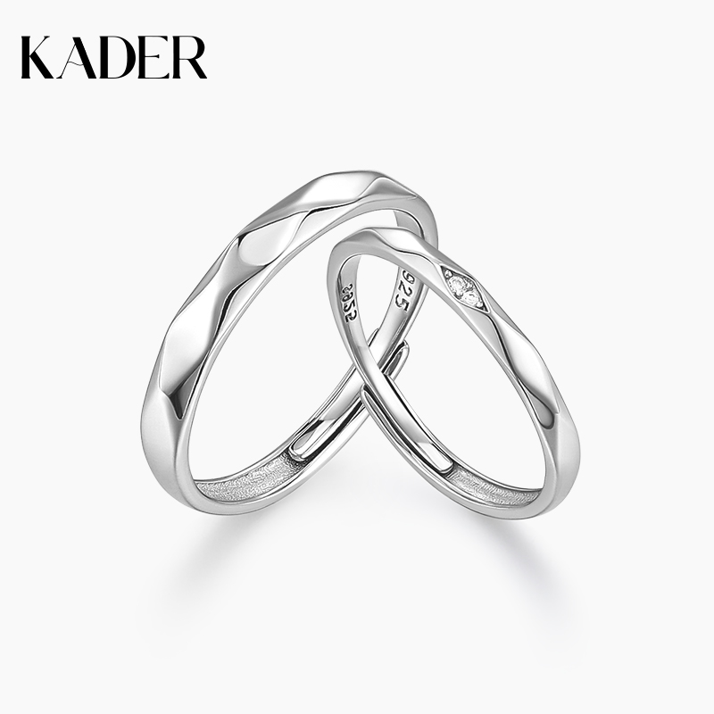 卡蒂罗菱爱情侣对戒一对纯银款戒指小众设计款2022年新款送男女友