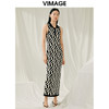 VIMAGE纬漫纪夏季新款收腰显瘦显高针织长款无袖连衣裙V1901523 商品缩略图1