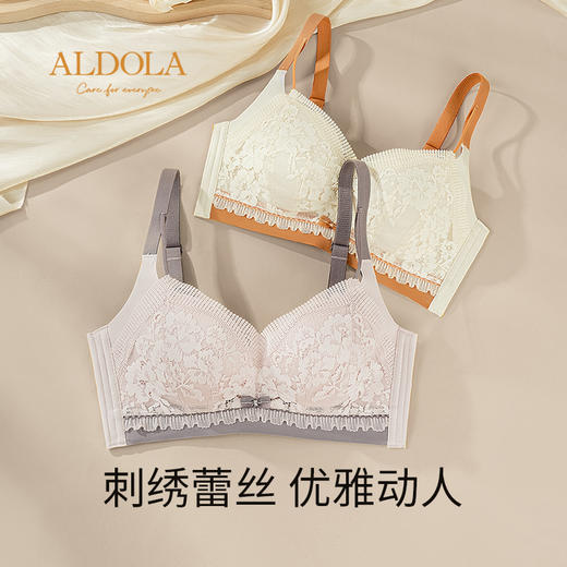 雅黛丽内衣女聚拢小胸显大文胸无钢圈收副乳防下垂性感美背女胸罩 商品图5