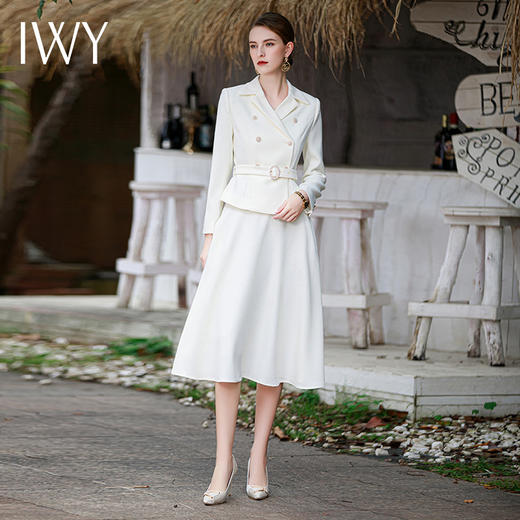 IWY/小香风套装新款时尚气质名媛两件套职业装女洋气伞裙CS1627 商品图0
