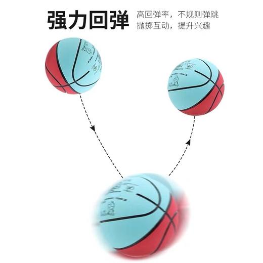 小篮球训练器套装免打孔儿童室内成人办公室卧室小型投篮弹力球解压减压休息活动玩具球1套 商品图6