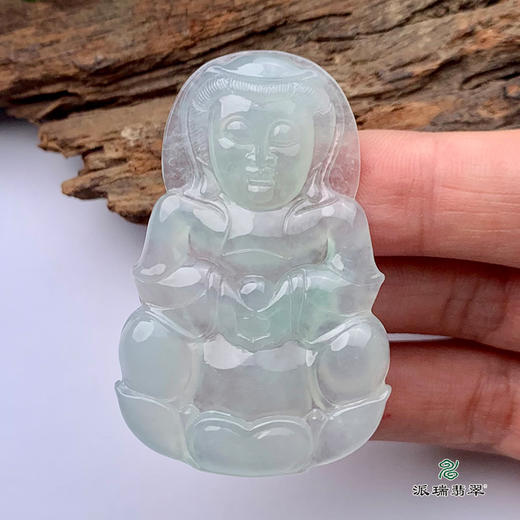 派瑞翡翠 翡翠观音 糯种 淡绿色 商品图2