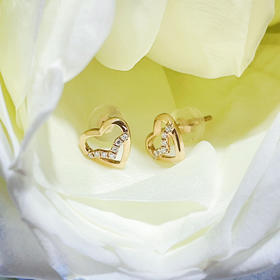 金麒麟18K金钻石耳饰