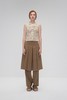 百褶半身毛边中长裙 商品缩略图0