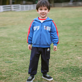 棉果果商场同款春季新品男童休闲运动时尚针织连帽外套M112100223003