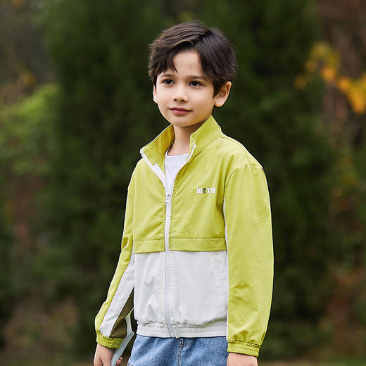 mettekids男童外套春秋新款洋气时髦童装儿童帅气拼接休闲薄上衣 商品图4