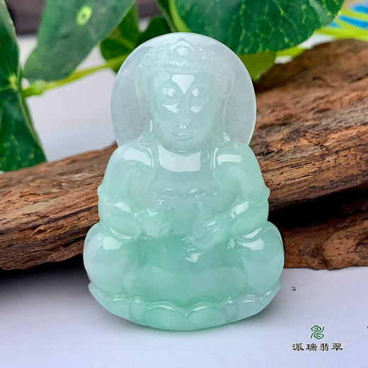 派瑞翡翠 翡翠观音 糯种 绿色 商品图0