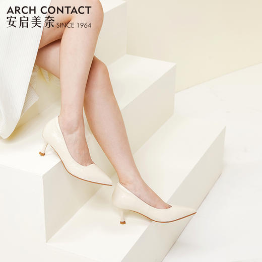 ARCHCONTACT安启美奈尖头浅口优雅气质女鞋52770 商品图2