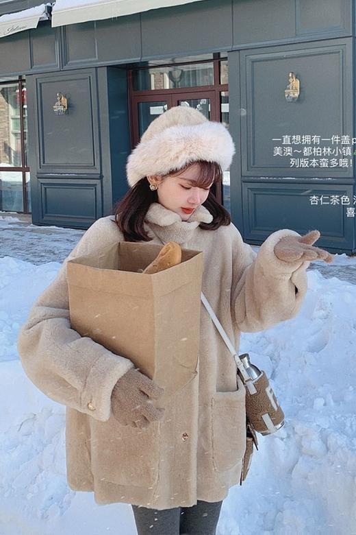 金蘑菇菇【S码都柏林小镇】保命级御寒美丽奴系列皮草短外套 商品图5