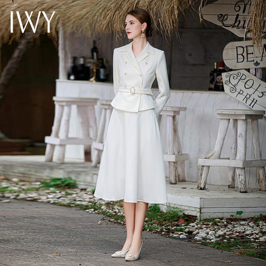 IWY/小香风套装新款时尚气质名媛两件套职业装女洋气伞裙CS1627 商品图4