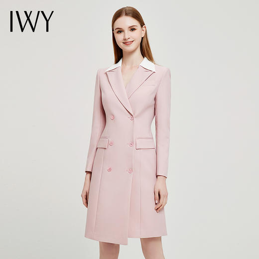 IWY/春夏季粉色职业连衣裙女医美前台美容师教师工作服女正装Q13103粉色 商品图0