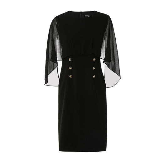 EITIE爱特爱春季新款优雅精致气质圆领蕾丝拼接连衣裙6907602 商品图5