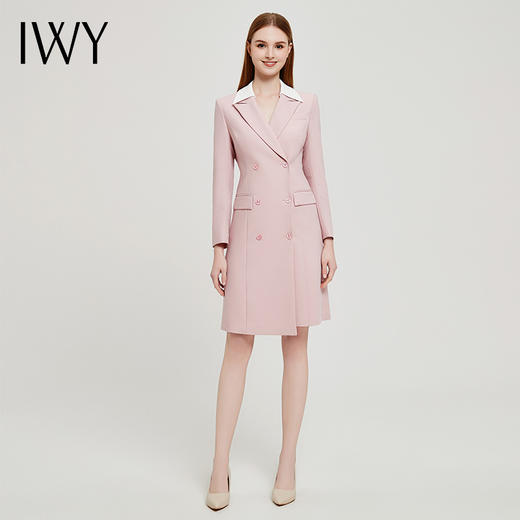 IWY/春夏季粉色职业连衣裙女医美前台美容师教师工作服女正装Q13103粉色 商品图2