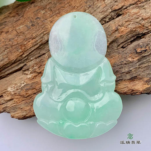 派瑞翡翠 翡翠观音 糯种 绿色 商品图3