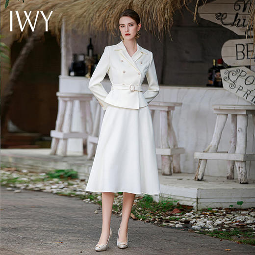 IWY/小香风套装新款时尚气质名媛两件套职业装女洋气伞裙CS1627 商品图1