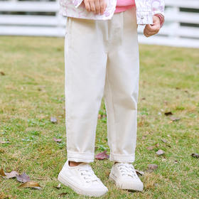 棉果果商场同款春季新品女童柔软弹力梭织长裤常规款小清新柔软亲肤M122200223075