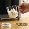 要招财*运的吸管直饮两用玻璃杯子 耐热300ml 2只招财猫AB面 商品缩略图4