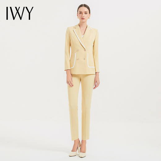 IWY/春季新款黄色职业西装工作服套装女医美工装CP12103 商品图2