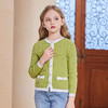 mettekids女童针织开衫儿童秋冬新款撞色拼接打底衫中大儿童毛衣 商品缩略图2