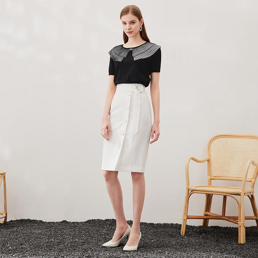 EITIE爱特爱春季新品时尚针织衫优雅气质女6901608 商品图8